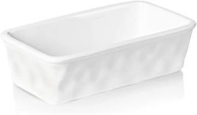 img 4 attached to Ceramics Nonstick Baking Bread Loaf Pan, 8.5 x 4.6 Inch (White) - Easy Release and Superior Heat Distribution