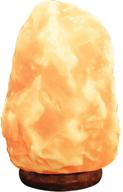 🌟 pure himalayan salt works pink crystal salt lamp - 100% natural himalayan salt with wooden base - 8" height, 9-13.5 lbs - includes 15w bulb and 6-foot cord - on/off switch логотип