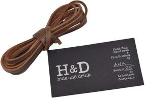 img 2 attached to 🔗 Hide &amp; Drink, Durable Leather Cord for Crafting/Tooling/Workshop, 3mm Wide (1.8mm Thick), 75 inches Long - Bourbon Brown
