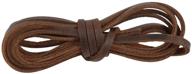 🔗 hide &amp; drink, durable leather cord for crafting/tooling/workshop, 3mm wide (1.8mm thick), 75 inches long - bourbon brown logo