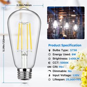 img 3 attached to ☀️ Bright Daylight Non-Dimmable LED Filament Bulb