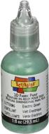 🎨 tulip fabric paint 1oz: glittering electric green - sparkle up your creations! logo