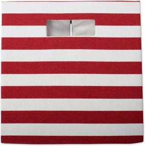 img 1 attached to 📦 DII Printed Polyester Storage Bin 13x13x13, Stripe Rust - Large Size, Premium Quality