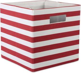 img 4 attached to 📦 DII Printed Polyester Storage Bin 13x13x13, Stripe Rust - Large Size, Premium Quality