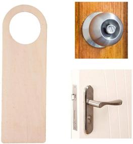 img 2 attached to 🚪 WAFJAMF Wood Door Knob Hangers 6 Pack - 11.4 x 3.74 x 0.08 Inch Unfinished Wood Picture Hangers for Home Decoration, DIY Crafts