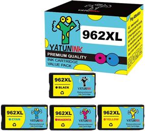 img 4 attached to 🖨️ YATUNINK Remanufactured Ink Cartridge Combo Pack for HP 962XL Black & Color - Compatible with OfficeJet Pro Printers (4 Pack)