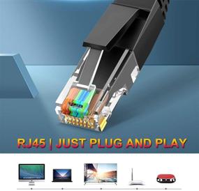 img 3 attached to 🔌 Кабель Ethernet CAT 6, [2 штуки по 6 футов] - Плоский патч-кабель RJ45 - Скорость сети 1000 Мбит/с - Универсальное использование для ПК, компьютерного сервера, принтера, роутера - Прочные кабели Ethernet