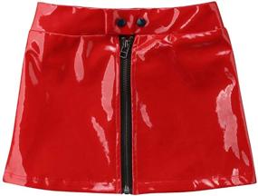 img 4 attached to Sparkle and Style: Tiacham Toddler Leather Sparkly Waisted Girls' Skirts & Skorts