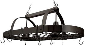 img 4 attached to 🍳 Elegant Designs PR1000-ORB Home Collection 2-Light Oil Rubbed Bronze Kitchen Pot Rack with Downlights, 3.85 Inches