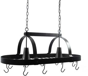 img 3 attached to 🍳 Elegant Designs PR1000-ORB Home Collection 2-Light Oil Rubbed Bronze Kitchen Pot Rack with Downlights, 3.85 Inches