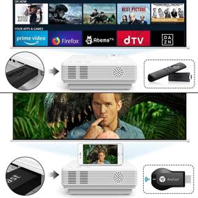 img 2 attached to 📽️ DRJ Professional 7500 Lumens Mini Projector for Outdoor Movies, Full HD 1080P 170-inch Display Supported, PS4, TV Stick, Smartphone, USB, SD Card Compatible