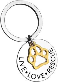 img 4 attached to 🐾 Rescue Animal Keychain Jewelry Keyring