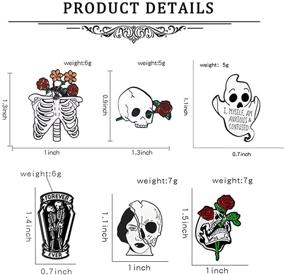 img 3 attached to 🎃 9pcs Horror Skull Enamel Pins Set - Decoration for Women, Men, Boys, Girls - Bag, Jackets, Hats - Perfect Party Gift Idea