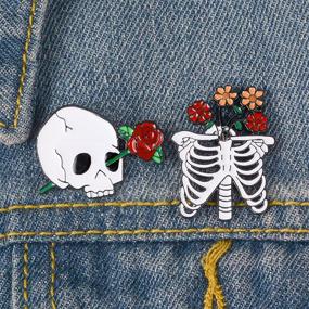 img 1 attached to 🎃 9pcs Horror Skull Enamel Pins Set - Decoration for Women, Men, Boys, Girls - Bag, Jackets, Hats - Perfect Party Gift Idea