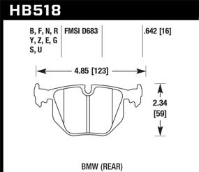 img 1 attached to 🦅 Hawk Performance HB518F.642 Керамические тормозные колодки HPS: Раскрывая высокую производительность торможения!