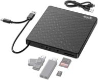 📀 apiker portable cd dvd burner for laptop, usb 3.0 external dvd drive, type-c cd/dvd rom +/-rw optical drive with usb ports, sd slot & carrying case, plug and play, for mac, pc windows 10/8/7 linux os logo