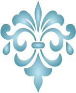 🌸 fancy fleur de lis stencil, 10.5 x 13 inch (xl) - classic damask allover stencil for painting template logo