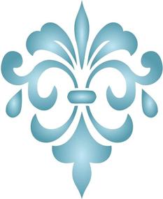 img 4 attached to 🌸 Fancy Fleur de Lis Stencil, 10.5 x 13 inch (XL) - Classic Damask Allover Stencil for Painting Template