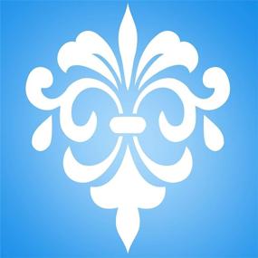 img 1 attached to 🌸 Fancy Fleur de Lis Stencil, 10.5 x 13 inch (XL) - Classic Damask Allover Stencil for Painting Template