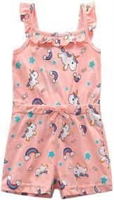 img 4 attached to Frogwill Unicorn Rainbow Romper: Trendy 🌈 Summer Playsuit for Baby and Toddler Girls (18M-7Y)
