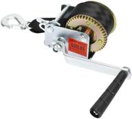 fekuar 600lbs hand winch with 16ft strap, heavy duty hand crank gear winch – portable manual winch for trailer, boat, or atv, ideal for efficient towing and lifting logo