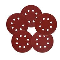 🔪 versatile pack of 100 5-inch 8-hole hook and loop sanding discs with 5 assorted grits - 120/240/320/600/800 sandpaper set logo