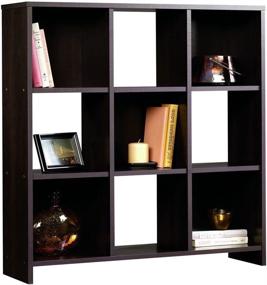 img 4 attached to Sauder Beginnings 9-Cubby Storage Organizer: Compact and Stylish Cinnamon Cherry Finish