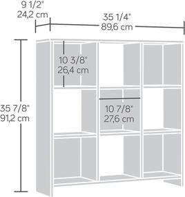 img 2 attached to Sauder Beginnings 9-Cubby Storage Organizer: Compact and Stylish Cinnamon Cherry Finish