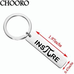 img 3 attached to 🔢 CHOORO Inspire Keychain - Pi Day Gift for Math Teacher, Mathematics Lover - Funny Math Jewelry