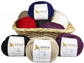 img 1 attached to Luxuriously Soft 100% Baby Alpaca Yarn Wool Set of 3 Skeins - DK Weight Ideal for Knitting and Crocheting (Ivory, DK)