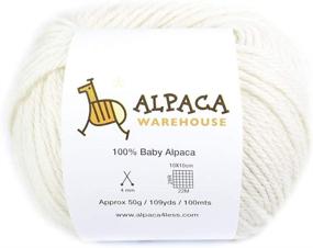 img 3 attached to Luxuriously Soft 100% Baby Alpaca Yarn Wool Set of 3 Skeins - DK Weight Ideal for Knitting and Crocheting (Ivory, DK)