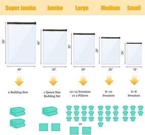 img 2 attached to VACSTO Premium Reusable Storage Compression Storage & Organization