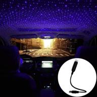 ✨ orask car usb star projector night light: adjustable led decorative lights for a romantic car interior atmosphere in blue and purple colors logo