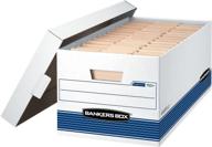 📦 bankers box 00701: letter-sized medium-duty storage boxes with lift-off lid - pack of 12 логотип