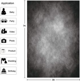 img 2 attached to 📸 VEOEOV Профессиональный фон для фотографии: 5X7фт абстрактный темно-серый портретный фон для памятных семейных портретов, фото и видео студии