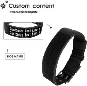 img 2 attached to 🐾 5-Point Adjustable Military Dog Collar with Metal D-Ring | Tactical Dog Training Collar for Medium to Large Dogs | 1.5” Width | Soft Padded Lining | Available in 5 Colors