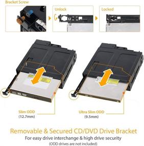 img 2 attached to 🔒 ICY DOCK ToughArmor MB604SPO-B - 4 x 2.5 SAS & SATA SSD/HDD & (Ultra) Slim Optical Disk Drive CD DVD ROM Backplane Cage