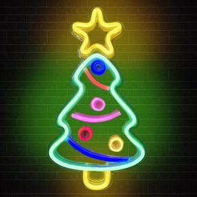 img 4 attached to 🎄 SUNYPLAY Holiday Neon Sign, Christmas Tree LED Neon Lights for Wall Decor, Bedroom, Living Room, Bar, Party; USB or Battery Powered Acrylic Neon Signs for Christmas Decorations (Christmas Tree)