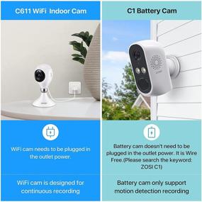 img 3 attached to 📷 ZOSI C611 1080P HD Indoor Home WiFi Security Camera: Night Vision, 2-Way Audio, Motion Detection &amp; Phone APP for 24/7 Surveillance