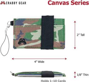 img 2 attached to Crabby Gear - Ultralight Front Pocket Wallet: Sleek and Durable Canvas Design