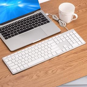 img 3 attached to 💻 Aluminum USB Wired Keyboard: Ideal for Apple Mac Pro, Mini Mac, iMac & More