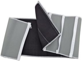 img 2 attached to 🔥 UTRAX Neoprene Adjustable Waist Trimmer: 6 Zipper Slimming Belt for 25"-45" Waistline Weight Loss