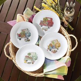 img 1 attached to 🌸 Floral Melamine Dinner Serving Plates: Enhancing your Dining Experience