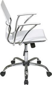 img 3 attached to 🪑 Ultimate Comfort and Support: OSP Home Furnishings Dorado Contour Seat and Back Adjustable Office Chair in White