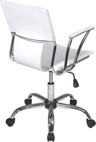 img 2 attached to 🪑 Ultimate Comfort and Support: OSP Home Furnishings Dorado Contour Seat and Back Adjustable Office Chair in White