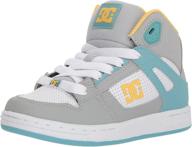 dc high top girls skate black logo