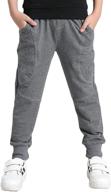 👖 kisbini boys' cotton sport pants – athletic sweatpants for kids and children logo