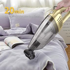 img 2 attached to 🚗 Golden Car Vacuum Cordless - High Power 120W 7000Pa Cleaner, Portable & Wireless, Wet/Dry Use, Strong Suction - Ideal for Car Interiors