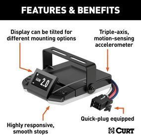 img 2 attached to 🚍 Curt 51160 Assure Electric Trailer Brake Controller: Dynamic Screen, Full Text Readout & Proportional Control for Maximum Safety and Performance