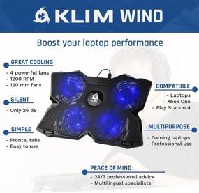 img 3 attached to 💨 KLIM Wind Cooling Pad - Lightweight, Quiet, and Powerful Laptop Cooler - Supports 11-17 Inch Laptops, PS4 - 4 Fans - USB Slim Portable Laptop Stand - Enhanced 2021 Version - Blue
